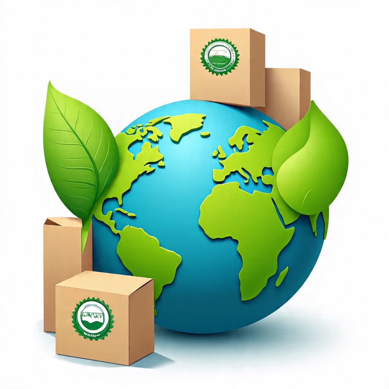 create an image of a stylized green
