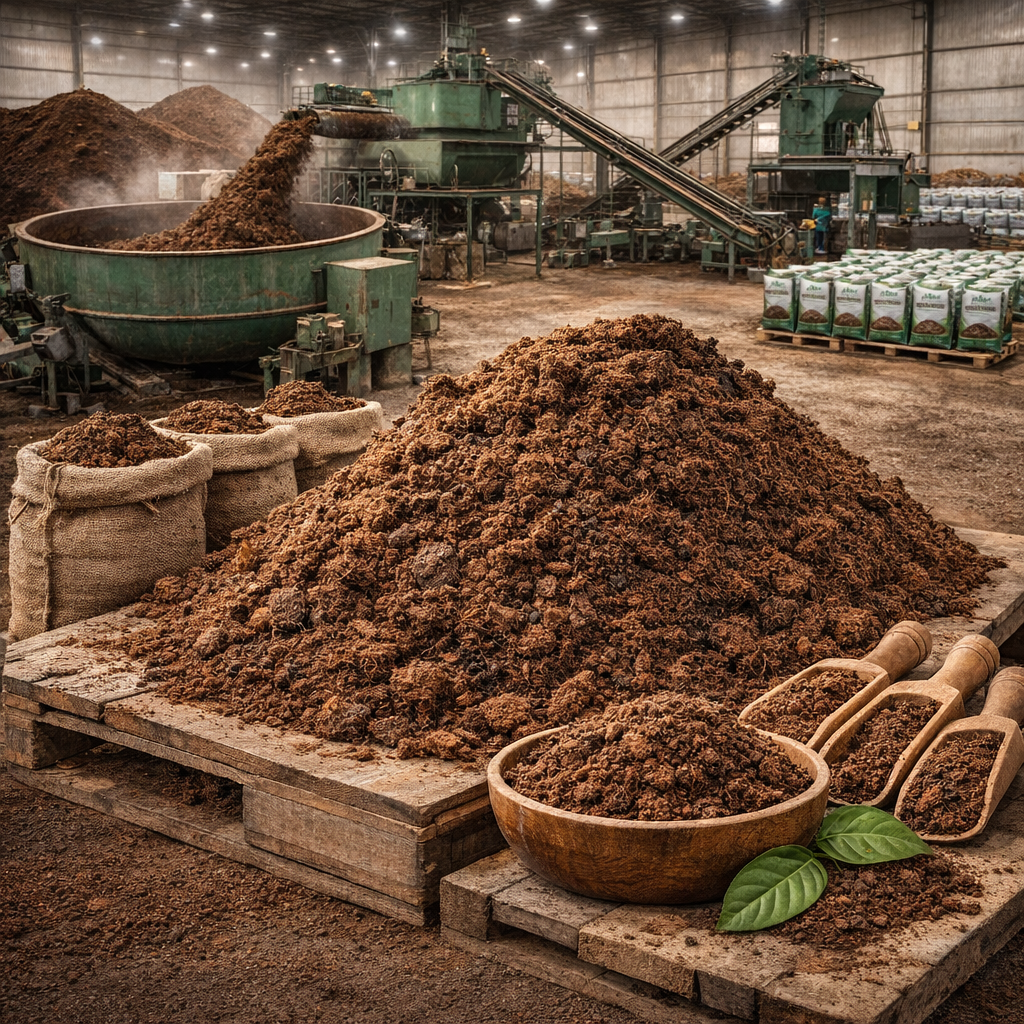 cocopeat + fish manure