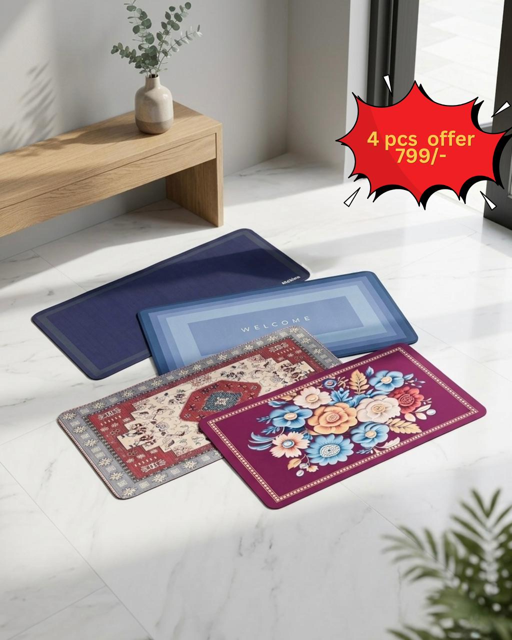 4 pcs Rectangle Mat Combo Offer 799 rupees